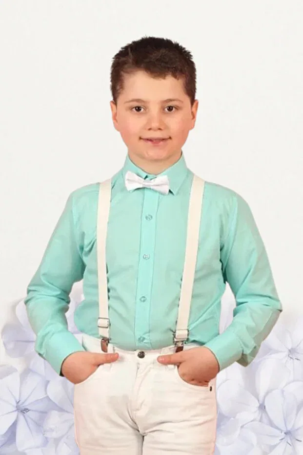 Детская рубашка для мальчиков с длинным рукавом Nacar New Stylish, Green