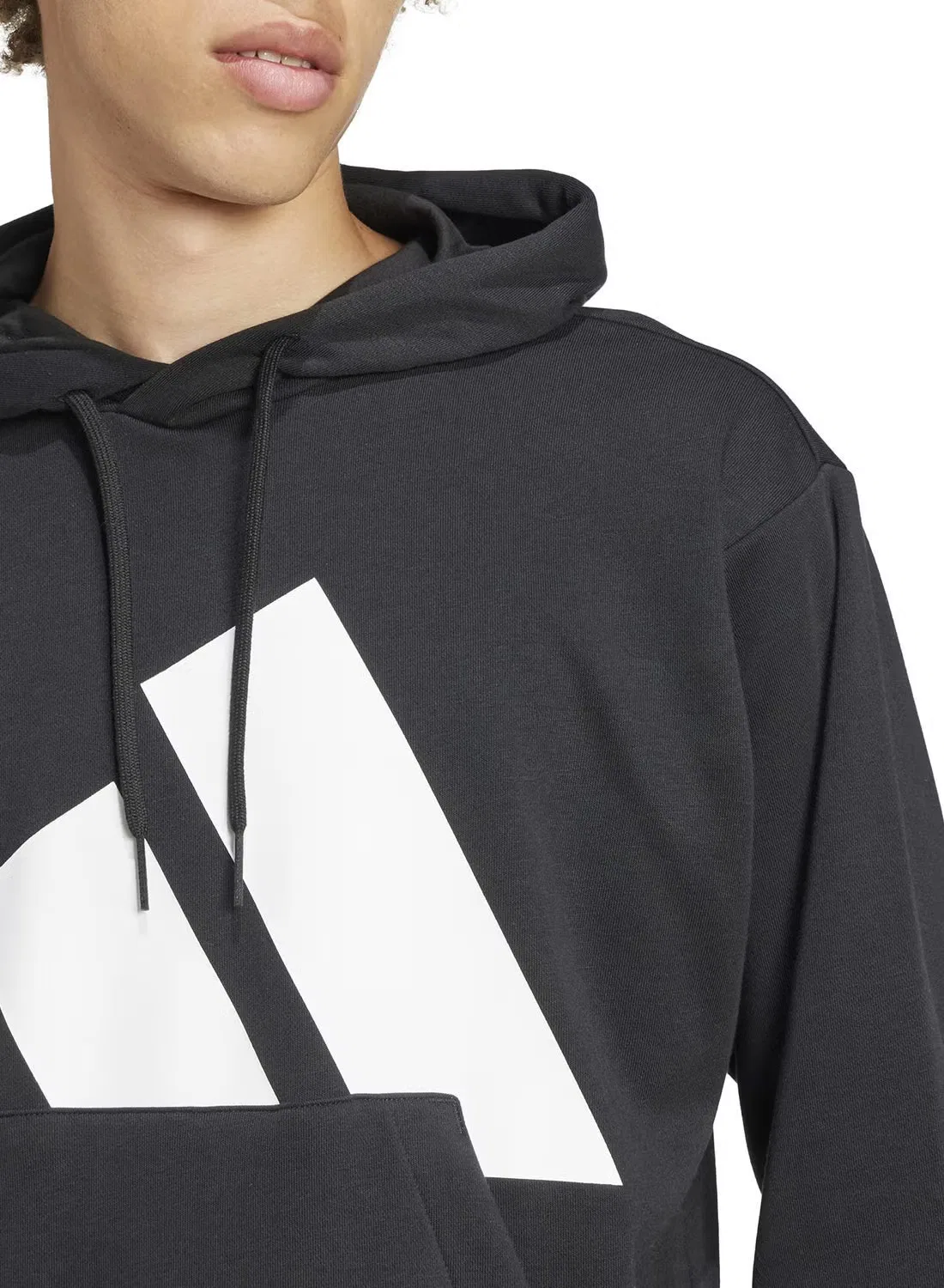 Худи с принтом Essentials big logo Adidas, черный — фото 3