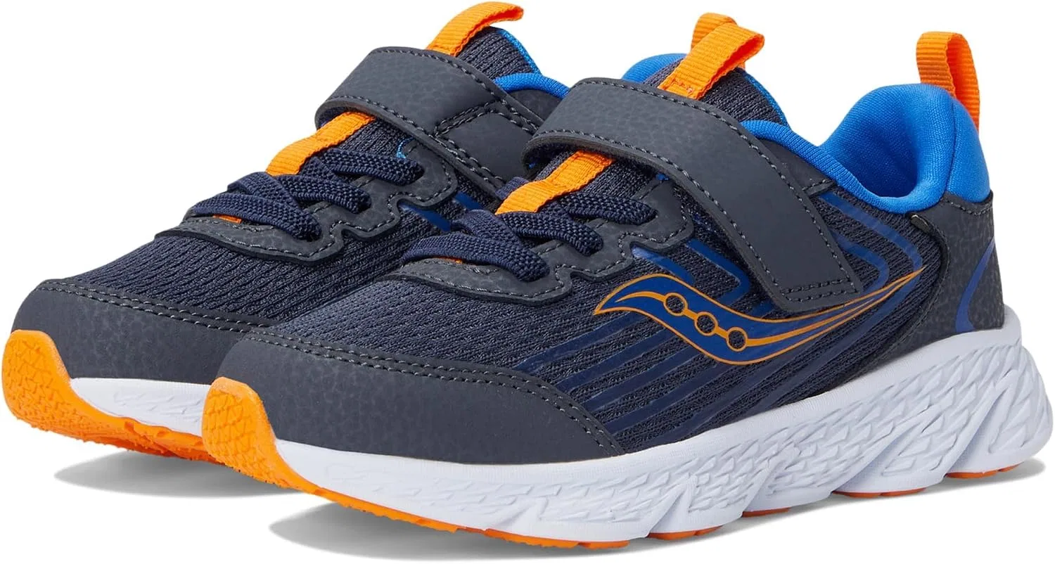 Детские кроссовки с липучкой Originals Jazz Saucony, Navy/Peel
