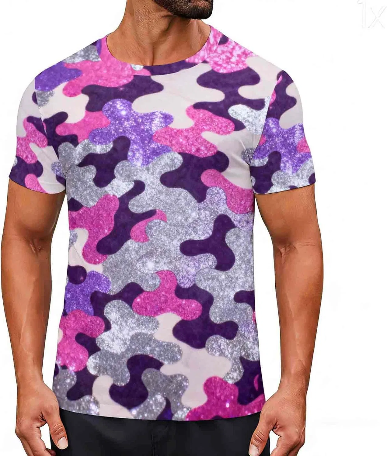 Мужская футболка с камуфляжным принтом Casual Trendy, Multicolor