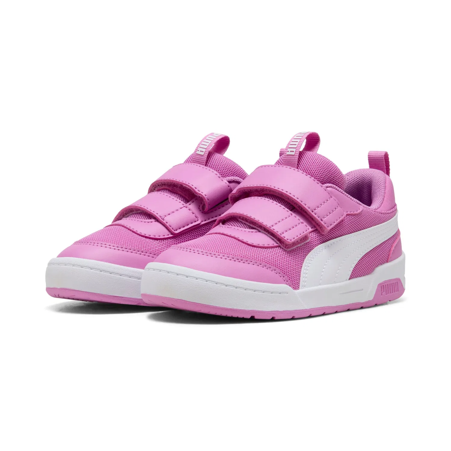 Детские текстильные кроссовки с клеверным замком PUMA, Mauve Pop/White