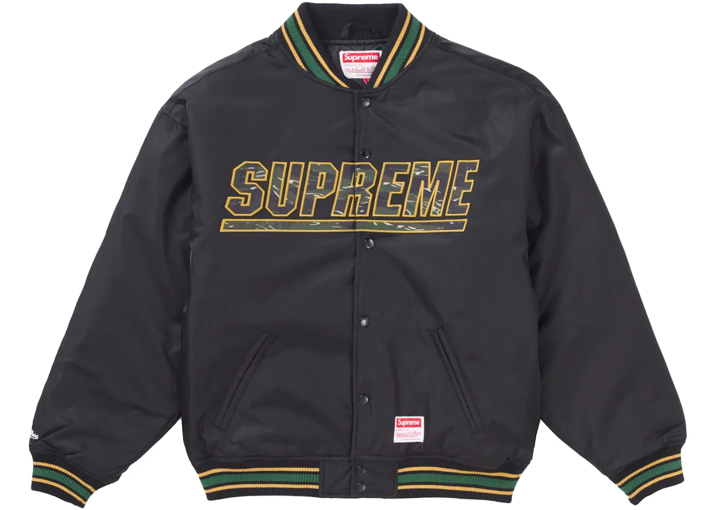 Мужская ветровка с принтом Camo Logo Supreme Mitchell & Ness, Black
