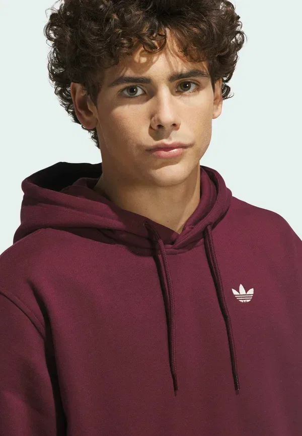 Толстовка с логотипом скейтбординга - худи Adidas Originals, бордовый — фото 3