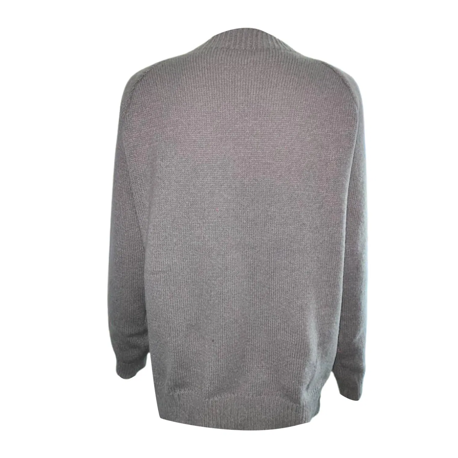 Женский свитер с принтом Crew Neck Chunky Knit, Dark Grey — фото 2