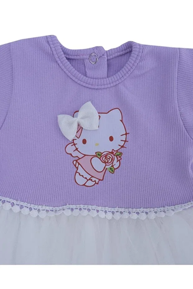 Детское платье для девочек с бантом Hello Kitty Bebelop, Purple — фото 2