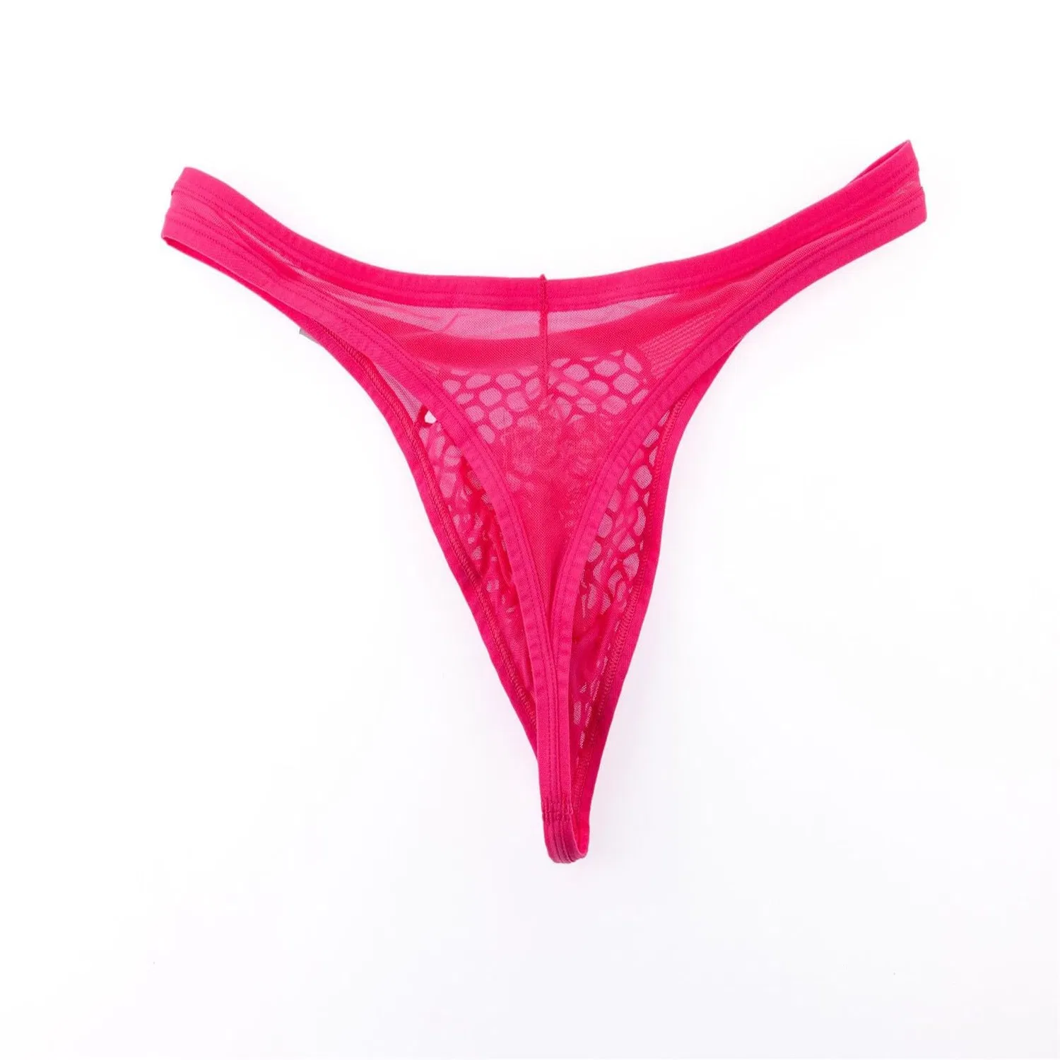 Мужские трусы-слипы с сеткой, низкая посадка, модель Triangle Brazilian, Pink Warm — фото 2