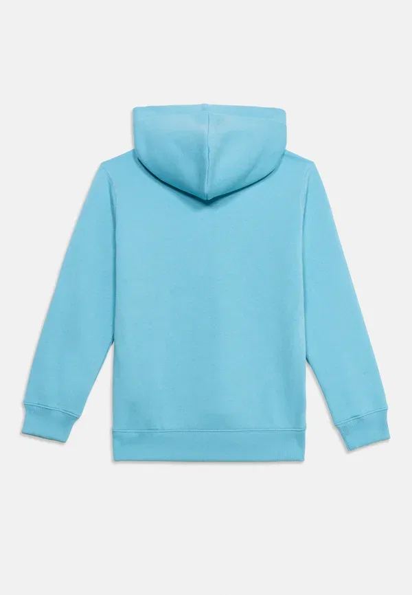 Худи с принтом Stacked logo hoodie unisex New Balance, Taffy Blue, голубой — фото 2