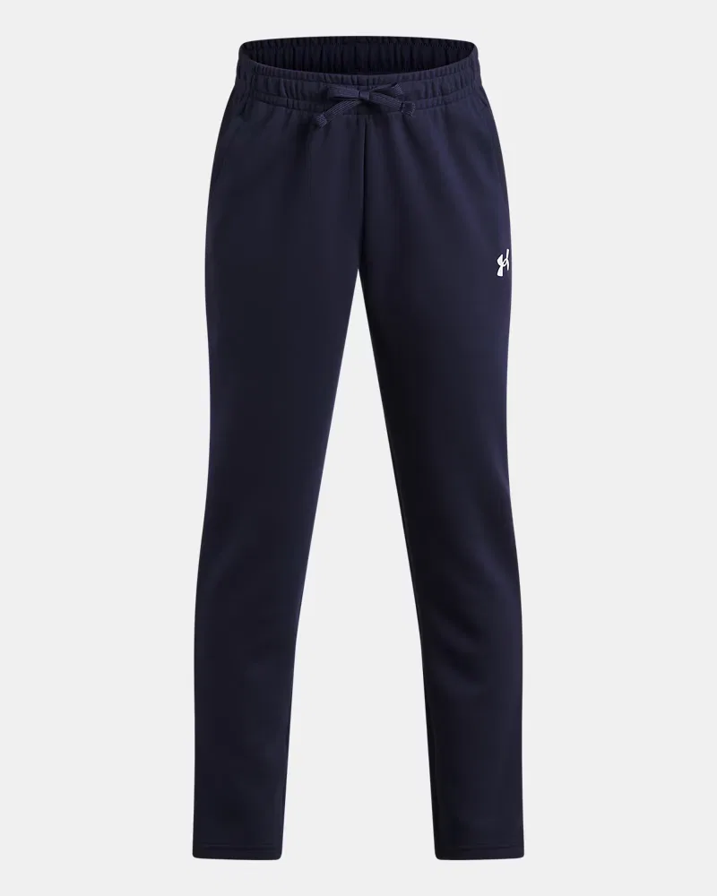 Брюки утепленные с длиной по внутреннему шву 66 см UA Flex Fleece Tapered UnderArmour, Midnight Navy/White