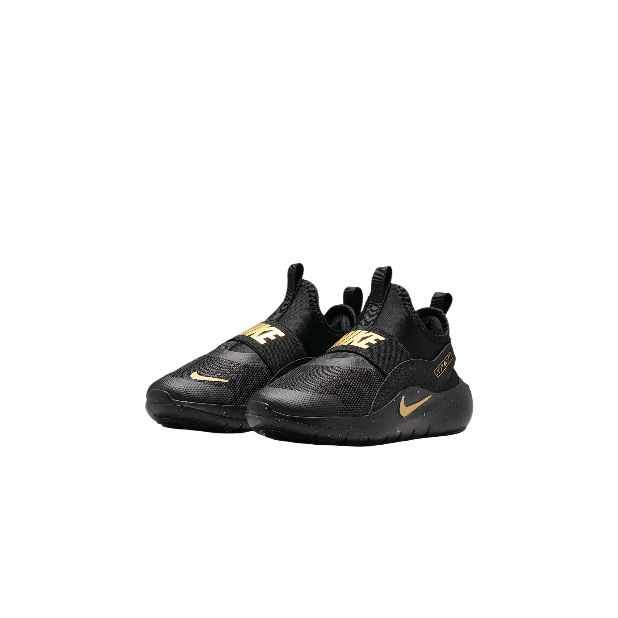 Flex Runner 4 низкие кроссовки для бега детские Nike, черный/золотой — фото 4
