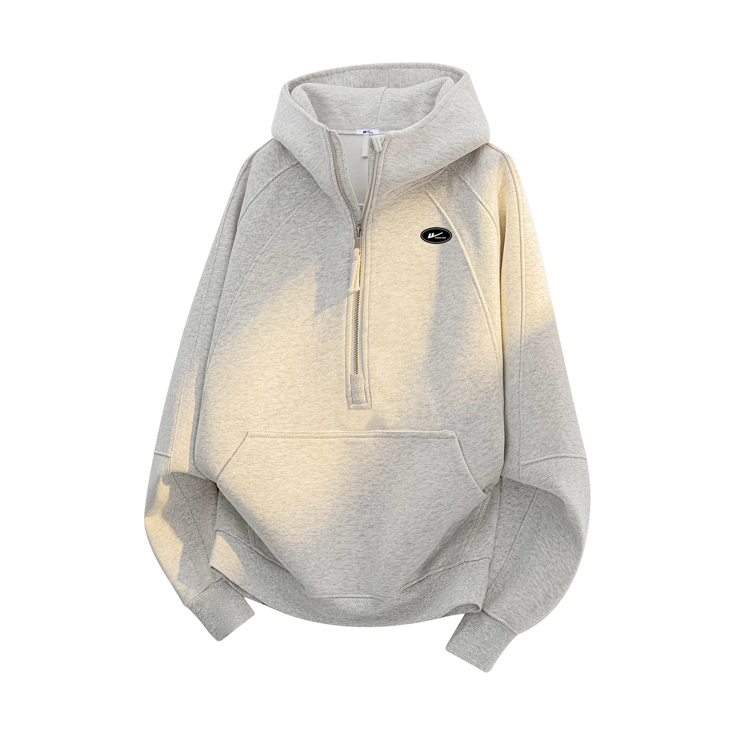 Детское худи с капюшоном, синее, с бейджем для DIY, Sweatshirts Unisex Hooded Moderate Regular, WARRIOR — фото 3