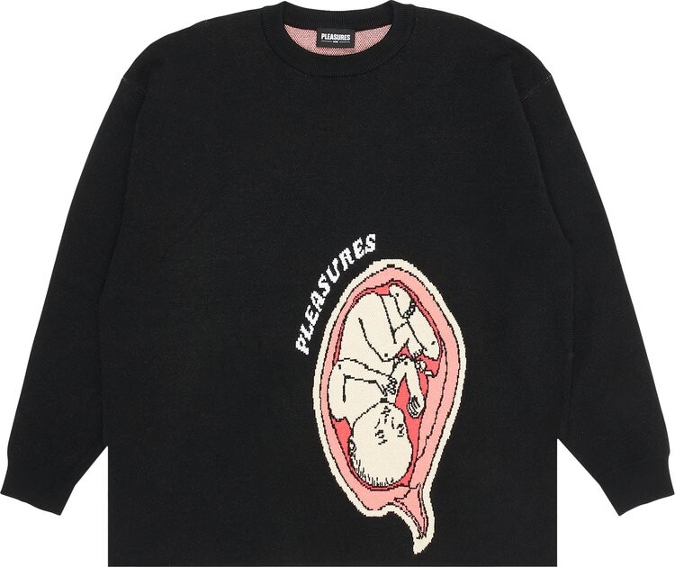 

Свитер Pleasures Utero Jaquard Sweater 'Black', черный