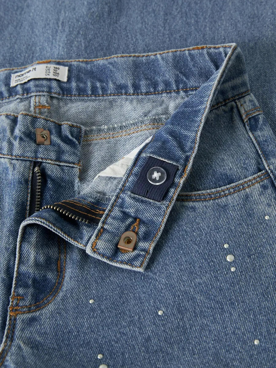 Джинсы NAME IT Wide leg Jeans 'NKFROSE' синего цвета — фото 3