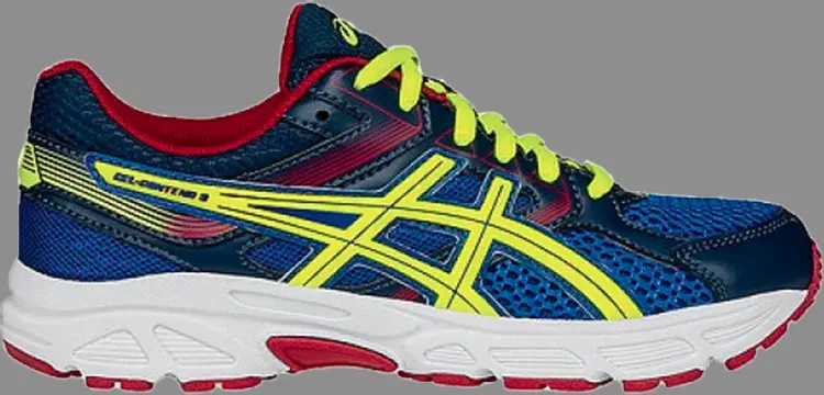 

Кроссовки gel contend 3 gs 'flash yellow' Asics, синий
