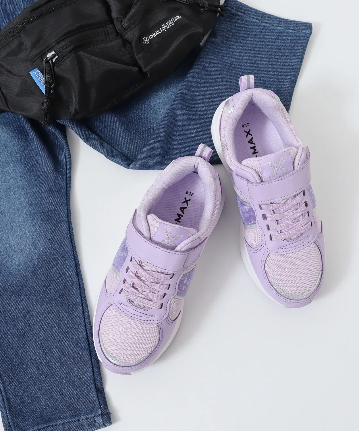 Детские кроссовки с водоотталкивающим верхом на липучках FUNALIVE, Lavender