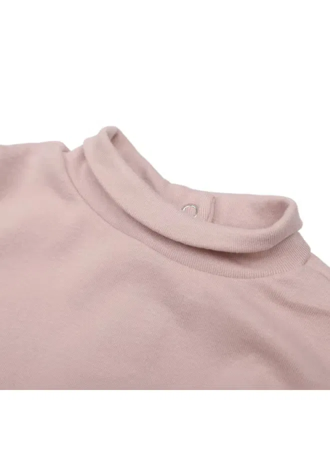 Футболка с длинным рукавом и полуводолазкой Zara, розовый — фото 4