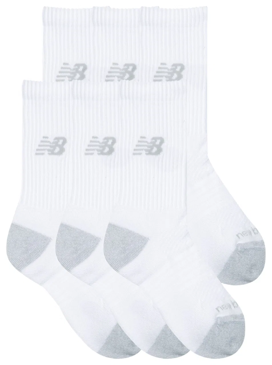 Носки для мальчиков Active Cushion 6PK Crew New Balance, белый — фото 3