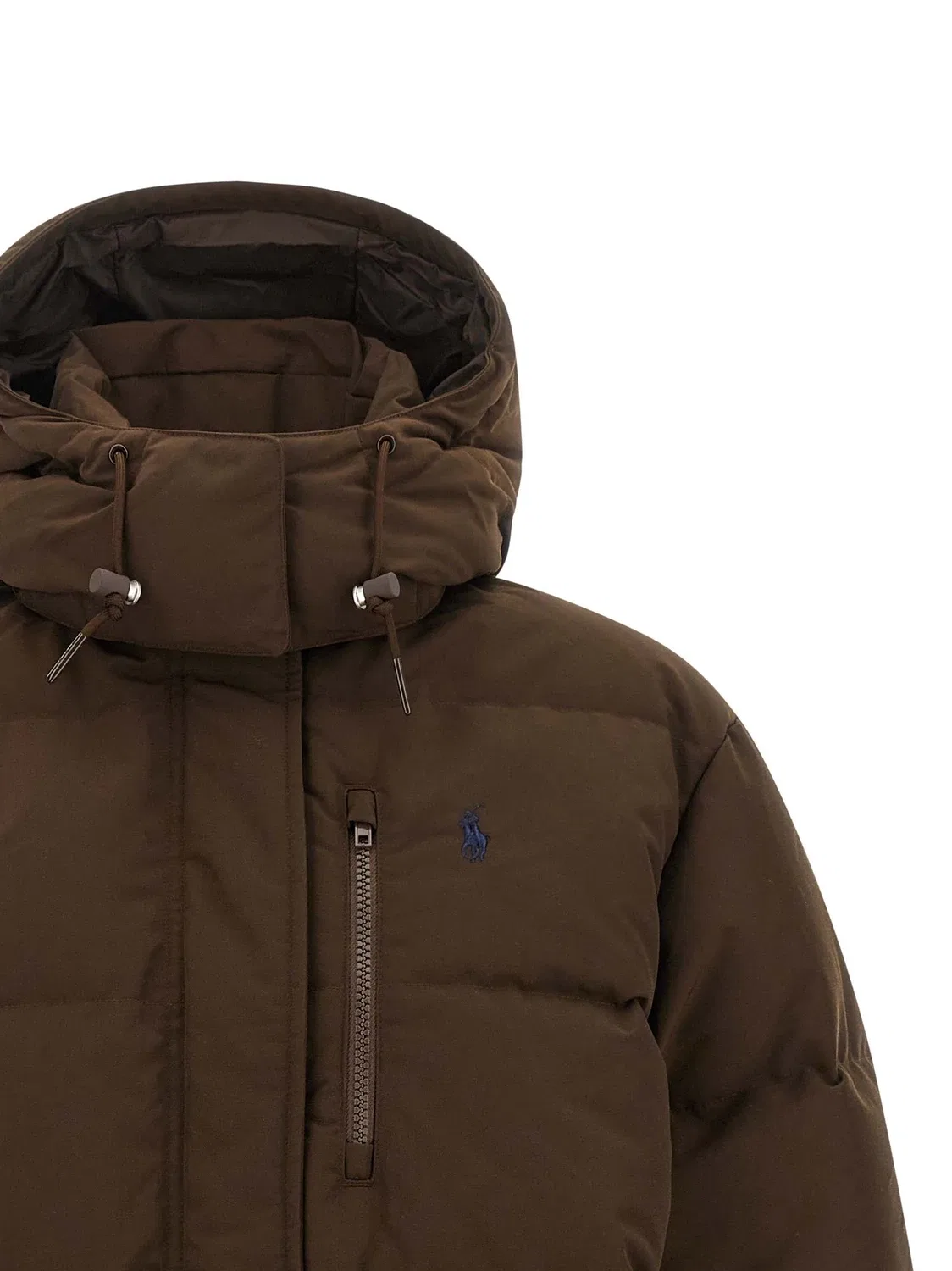 Пуховик Карли POLO RALPH LAUREN, коричневый — фото 4