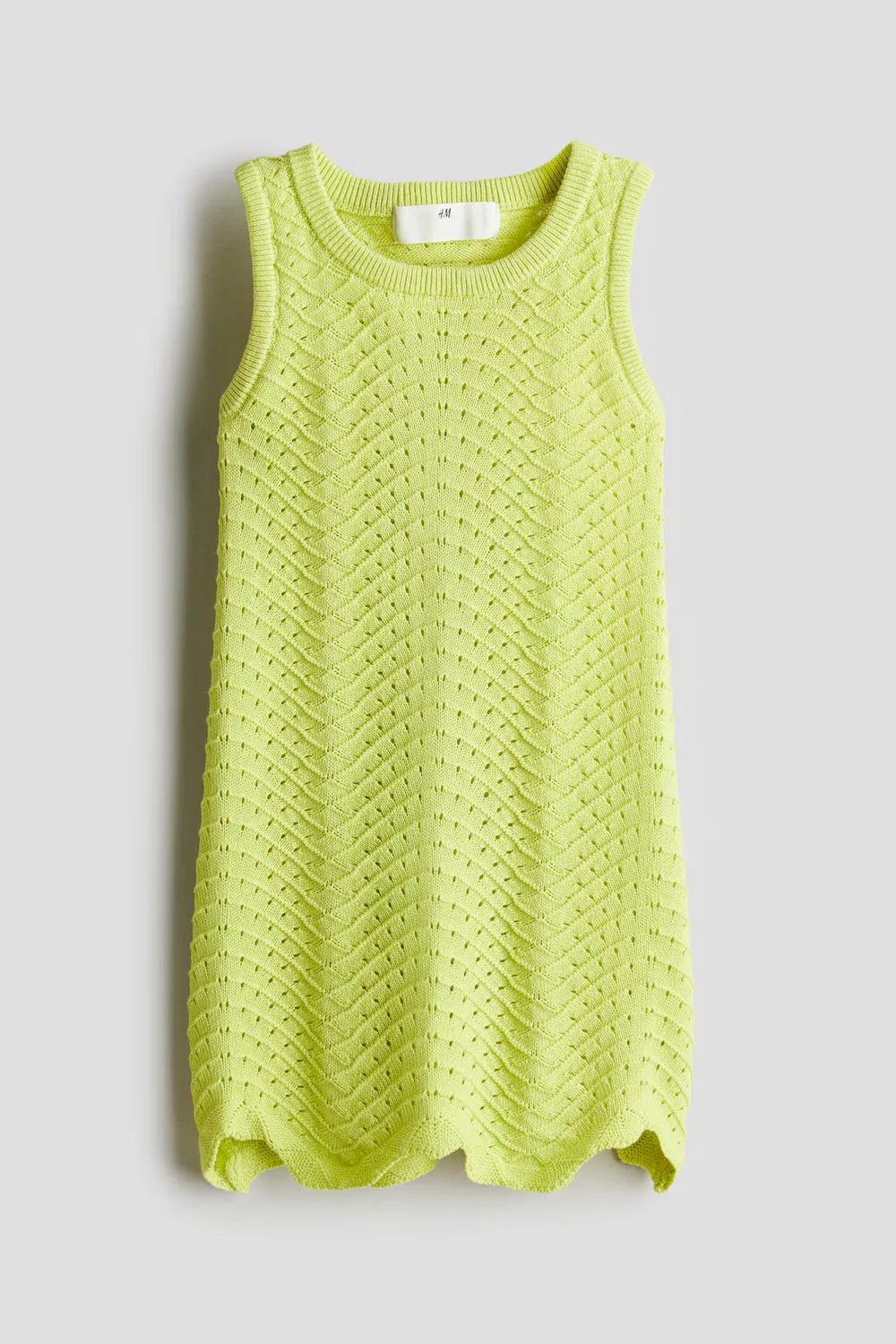 Платье из фактурного хлопка H&M, Limegrün