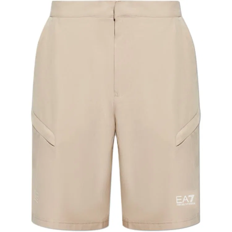 Мужские карго-шорты с утилитарным стилем, Beige, EMPORIO ARMANI
