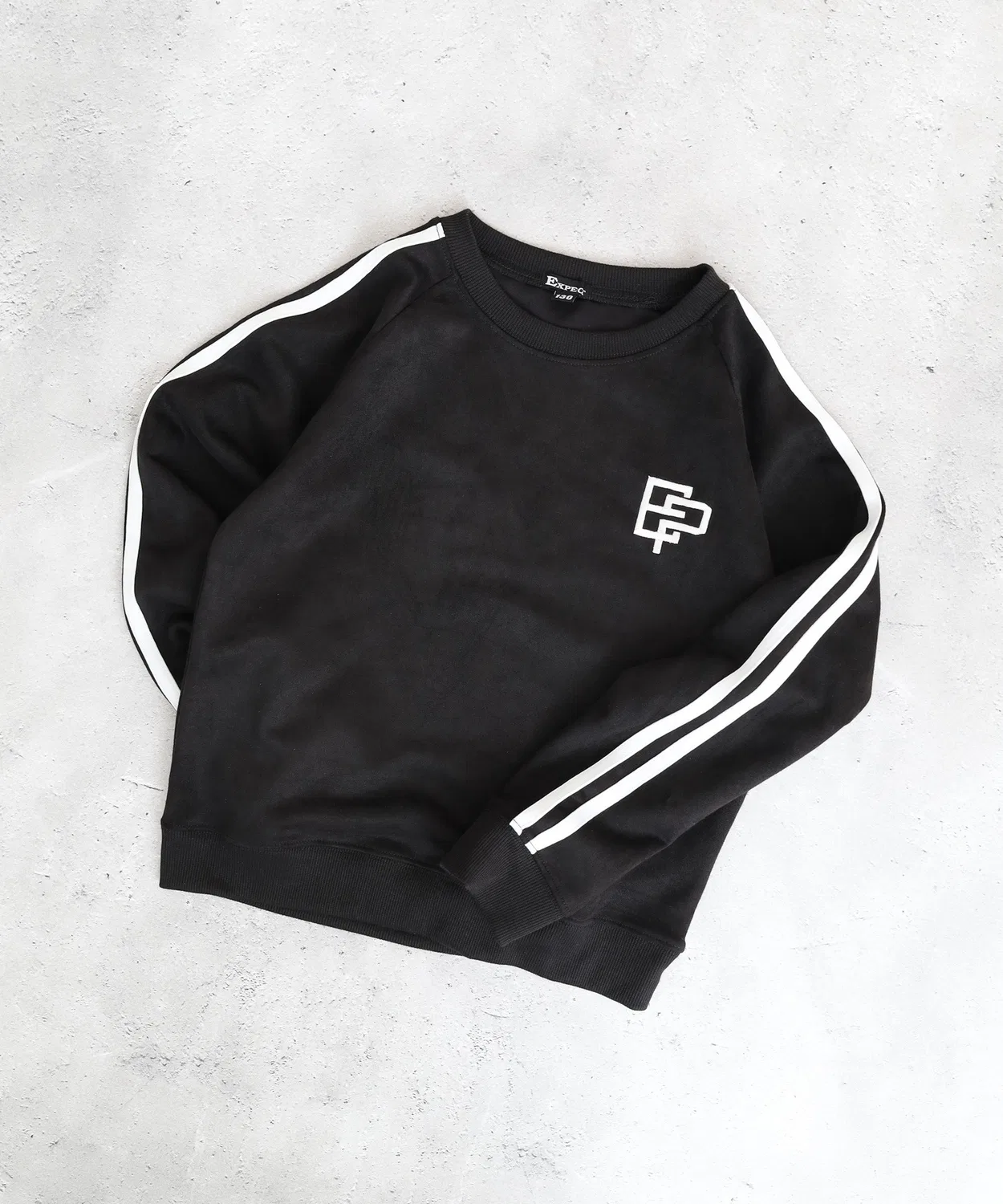 Детский свитшот с принтом и линией U-neck FUNALIVE, Black