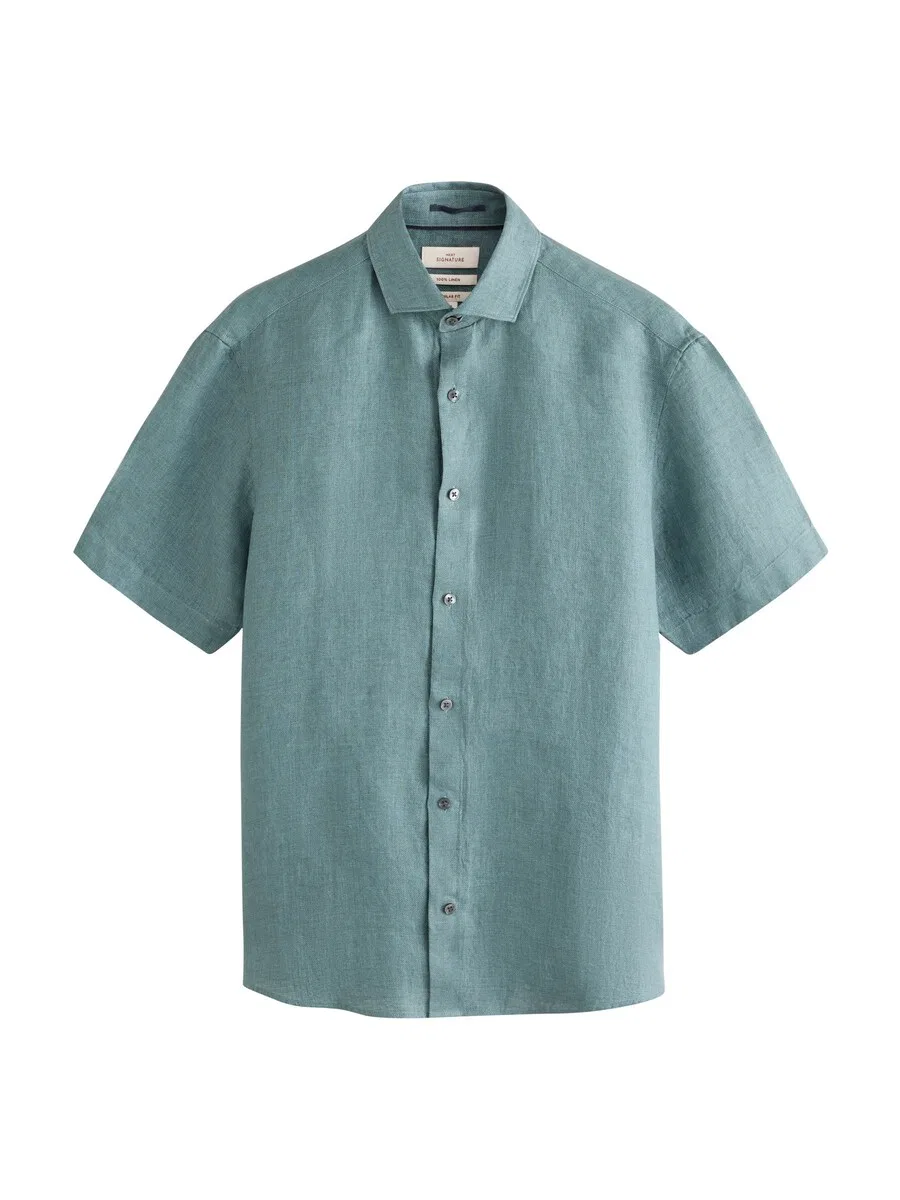 Рубашка Next Regular fit Button Up Shirt 'Signature' светло-голубого цвета