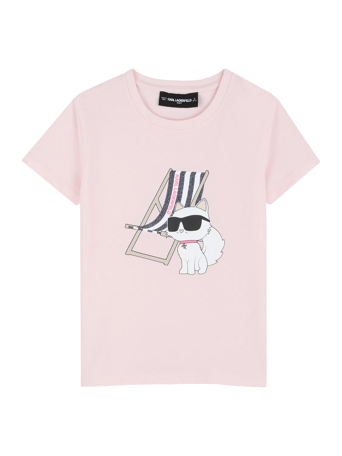 Футболка стандартного кроя для девочки Karl Lagerfeld Kids, розовый