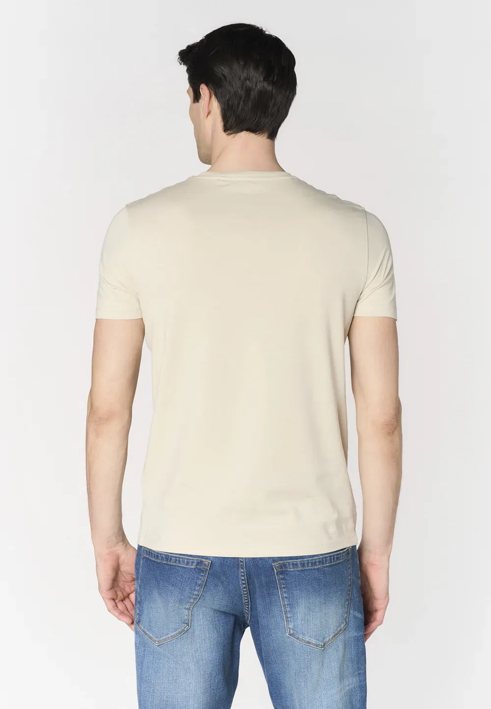 Простая футболка U.S. Polo Assn., Beige — фото 3