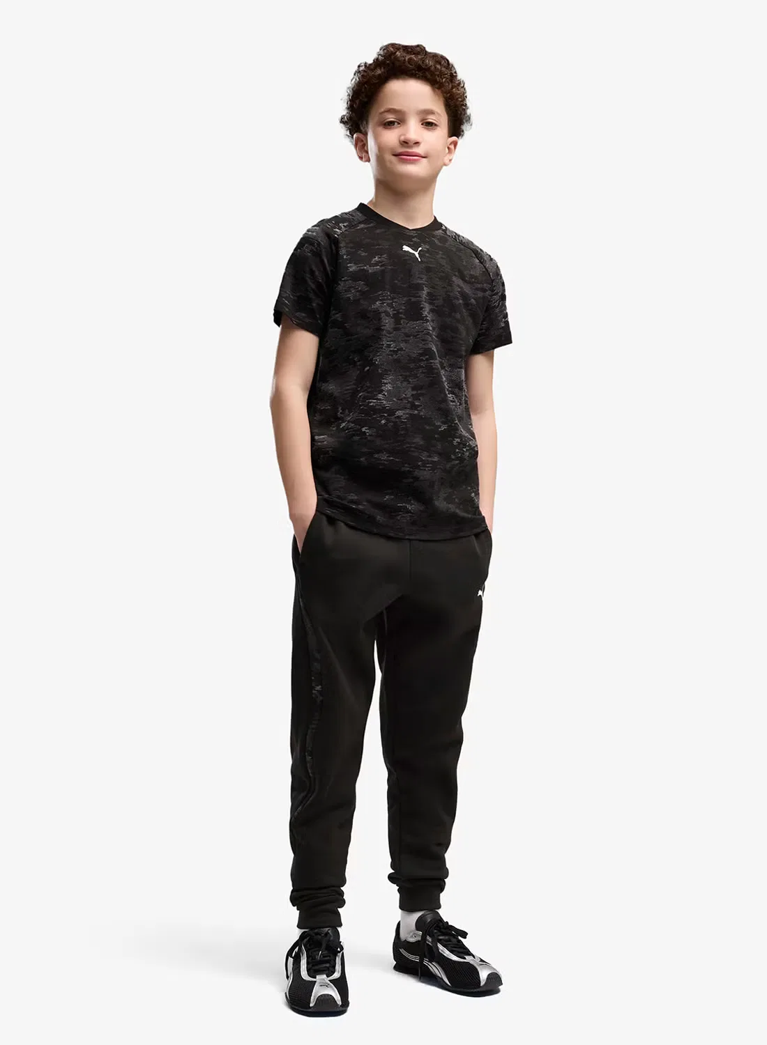 Футболка с принтом Youth Camo Graphic Puma, черный — фото 3