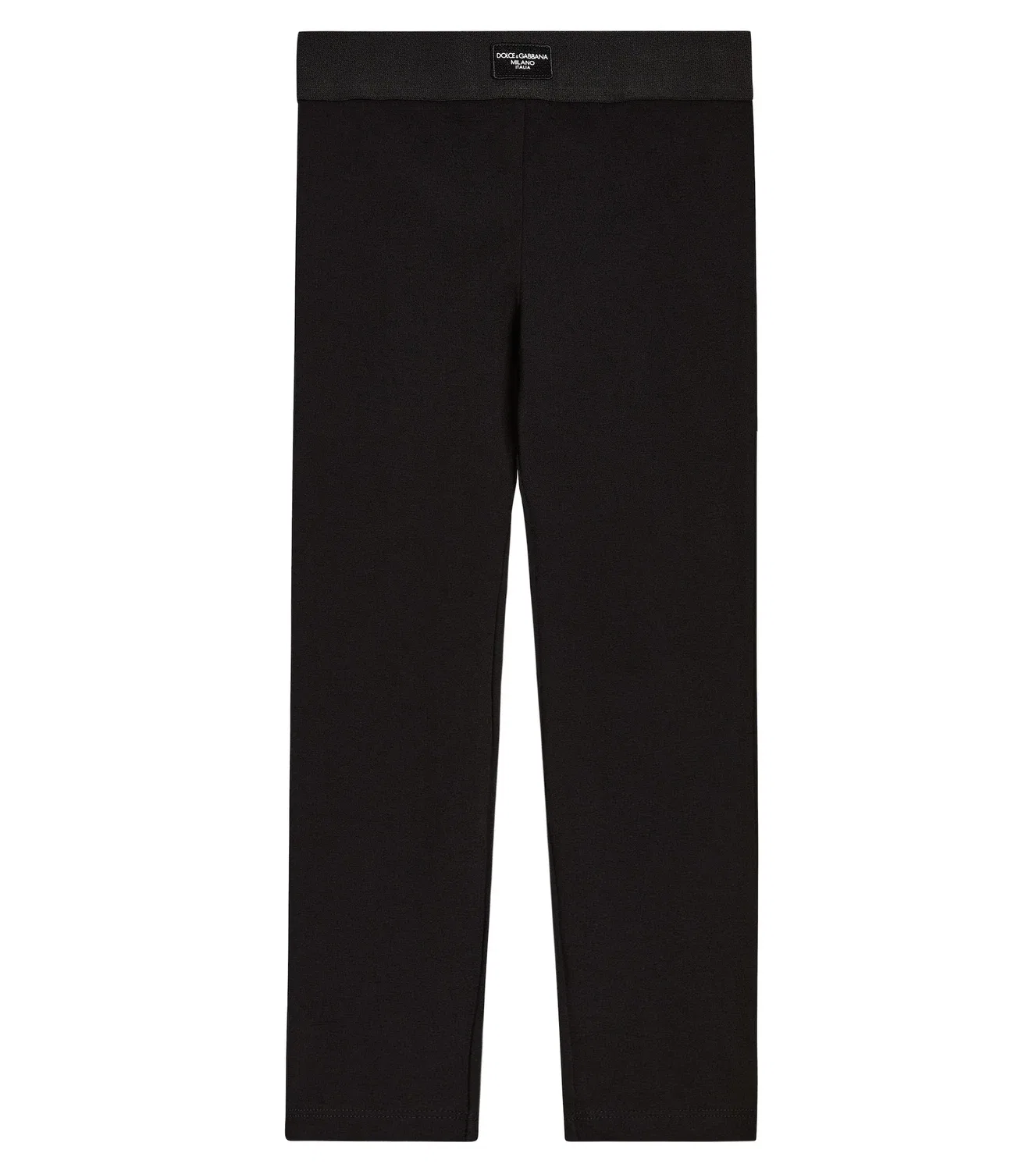 Леггинсы хлопковые с логотипом Dolce&Gabbana Kids, черный