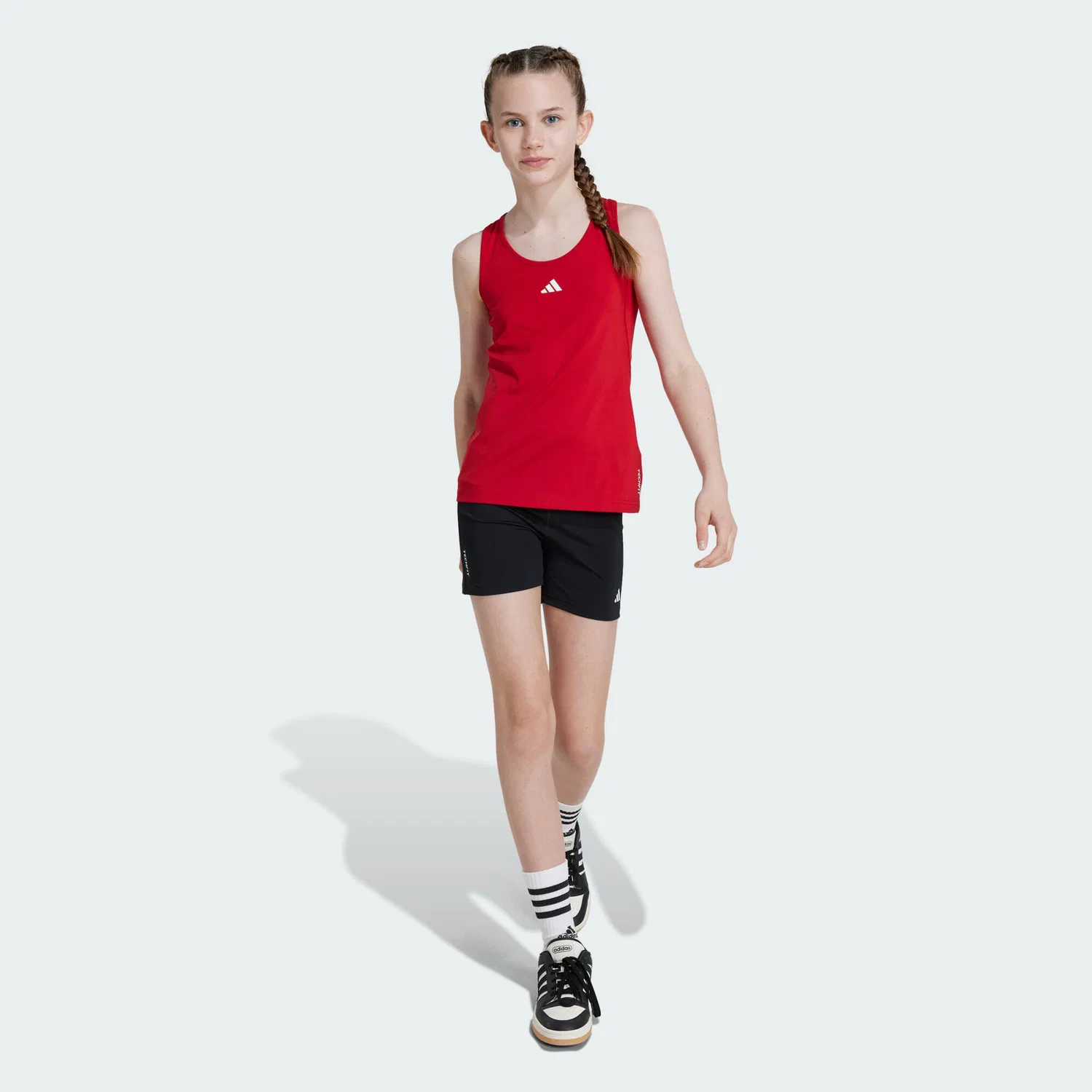 Детские леггинсы с длиной 3/4 TECHFIT Adidas, Schwarz Carbongrau Weiss — фото 2