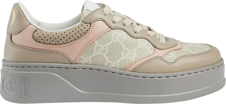 Кроссовки Gucci Wmns GG Sneaker Oatmeal Light Pink, кремовый