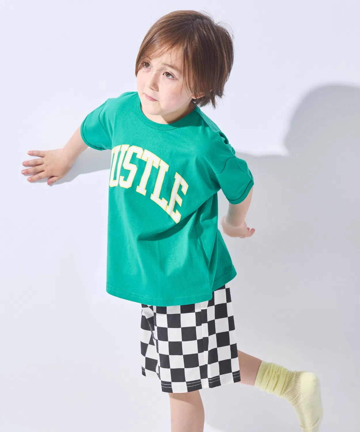 Детский комплект из футболки и шорт с принтом, Ever Closet, Green