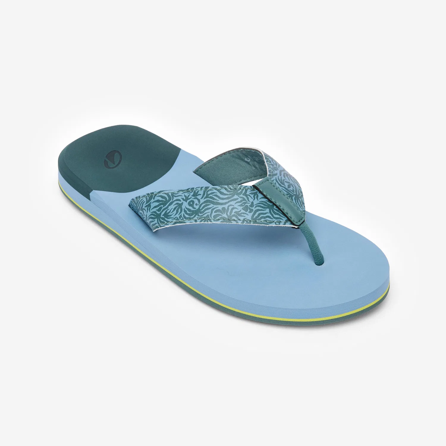 Детские сандалии с разделителем Floro Decathlon, Цвет Wolkiges Blau / Aschgrun / Senfgrun
