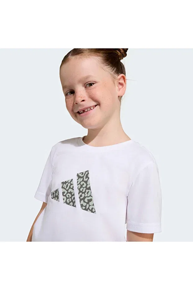Детская футболка для девочек с коротким рукавом Adidas, White — фото 4