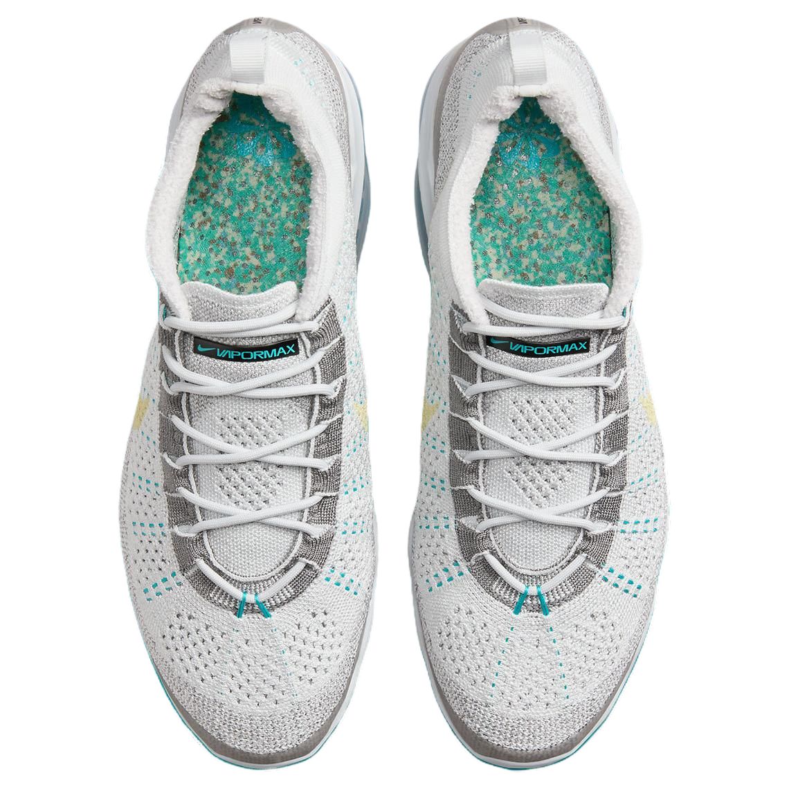 Nike Air VaporMax 2023 Flyknit Photon Dusty Cactus, серый белый — фото 4