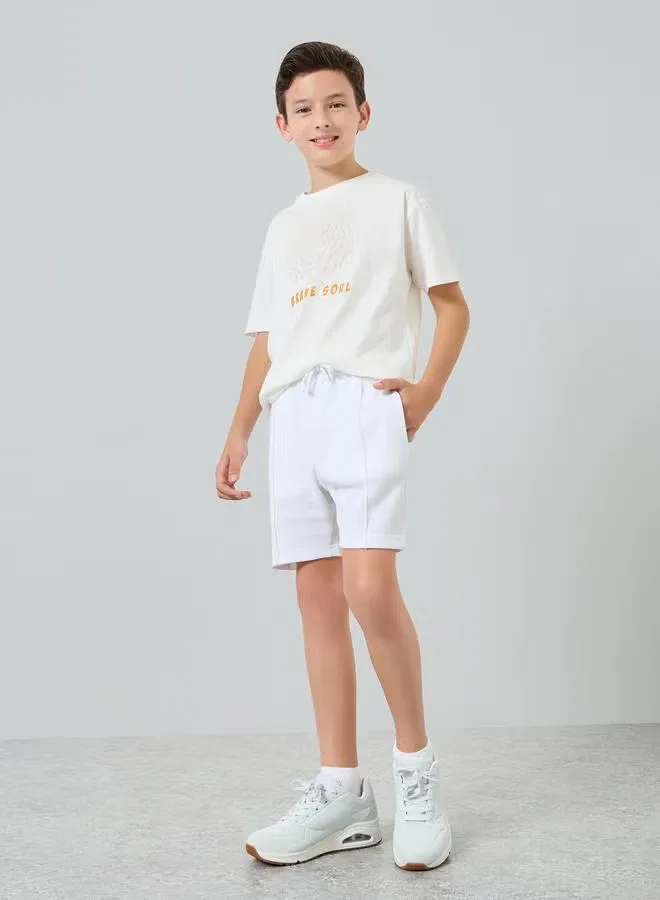 Styli Шорты хлопковые трикотажные, белый — фото 2