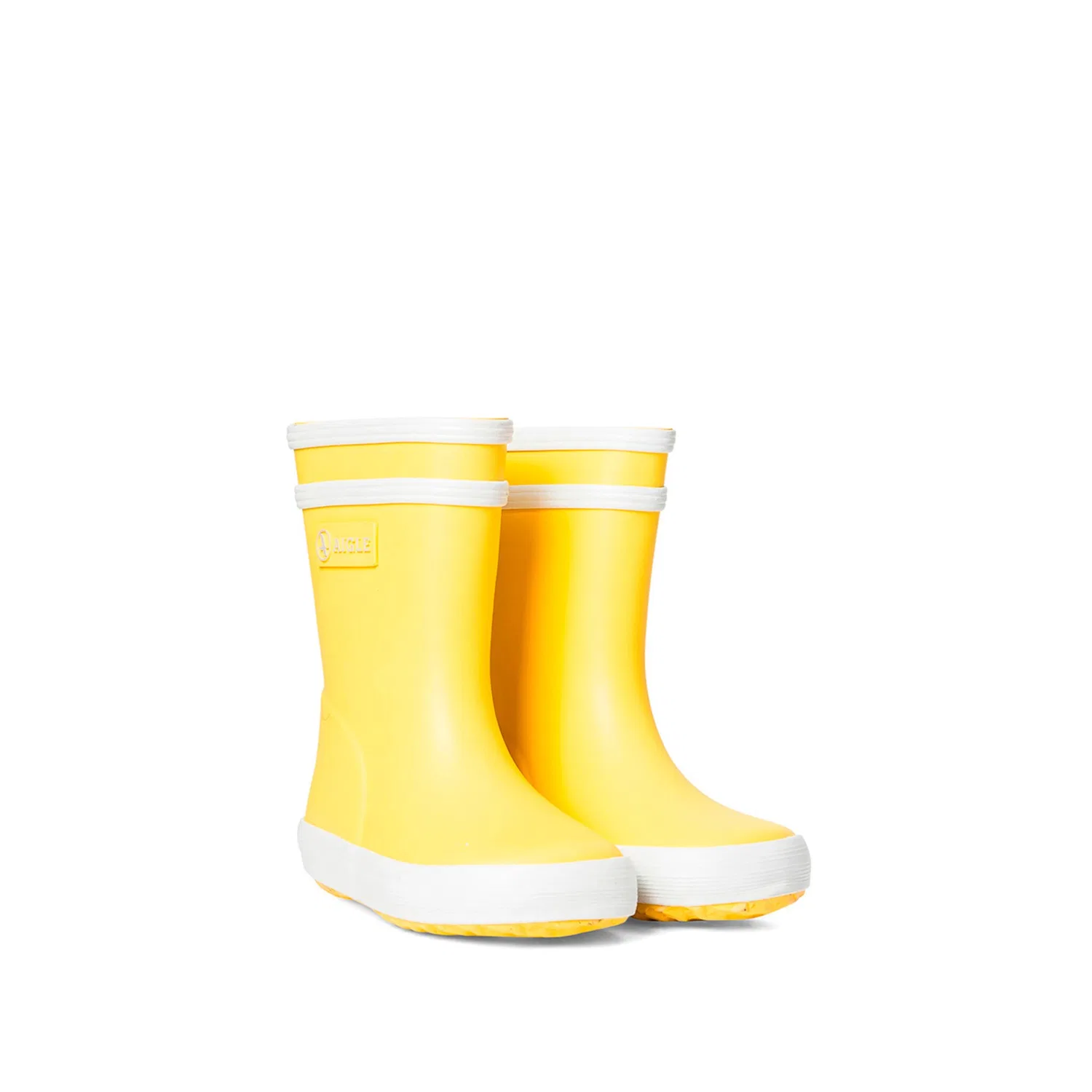 Детские резиновые сапоги с рефлектором Aigle, Yellow — фото 2