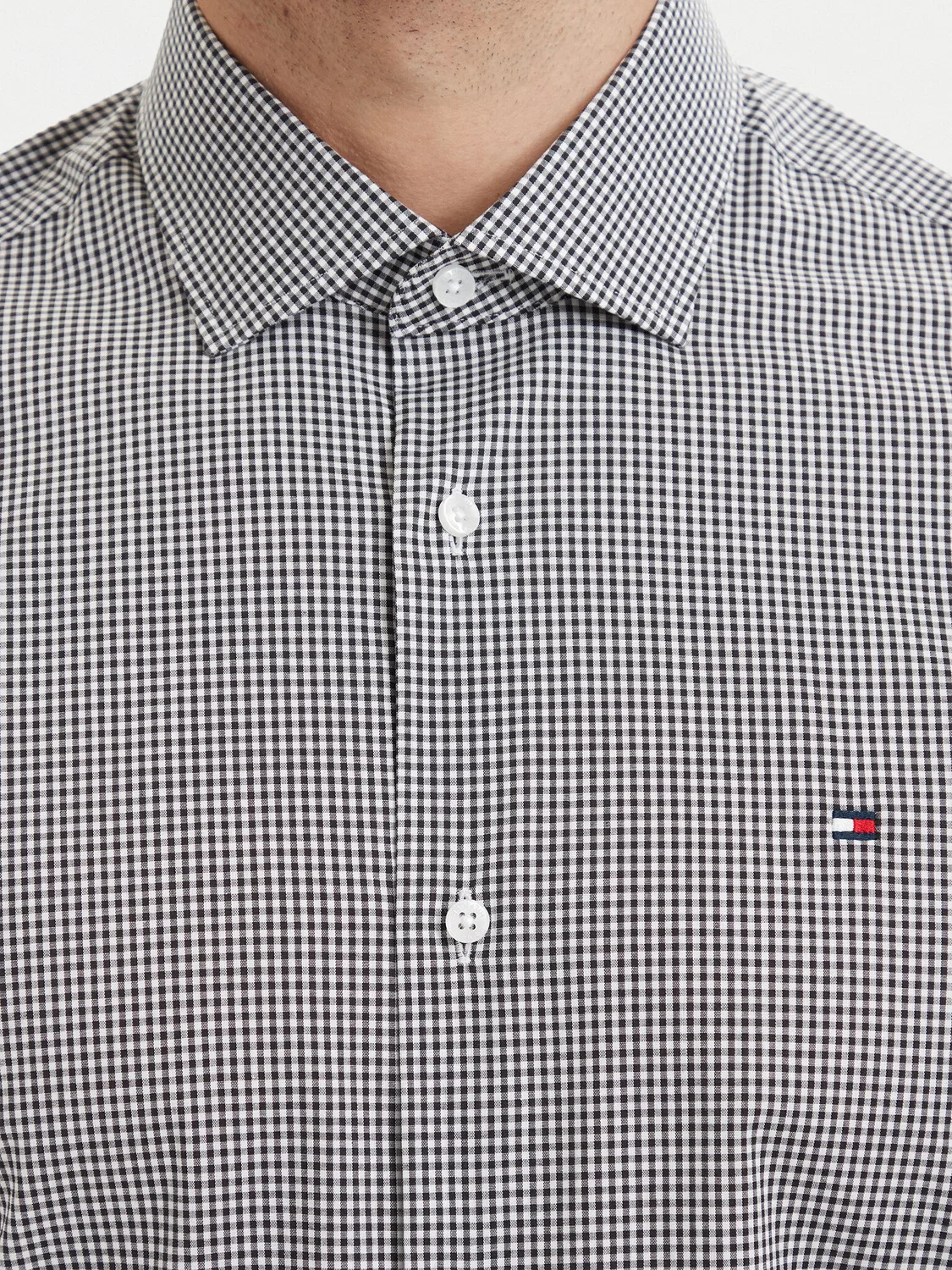Мужская рубашка стандартного кроя Gingham Tommy Hilfiger, черный — фото 4
