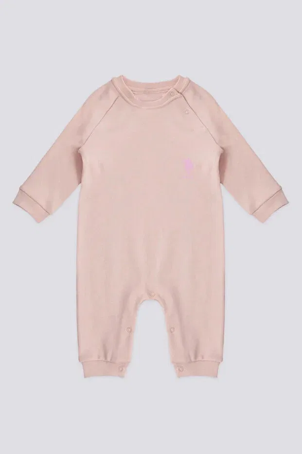 Детский комбинезон для девочек с длинным рукавом U.S. Polo Assn., Powder Pink