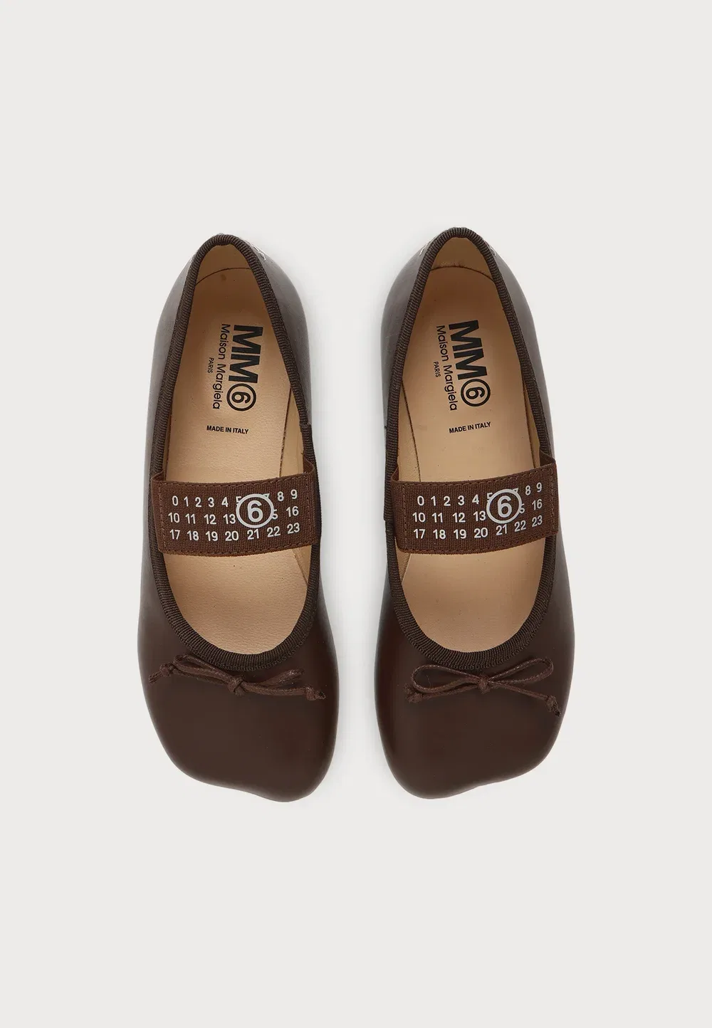 Балетные туфли Mm6 Maison Margiela, Dark Brown — фото 4