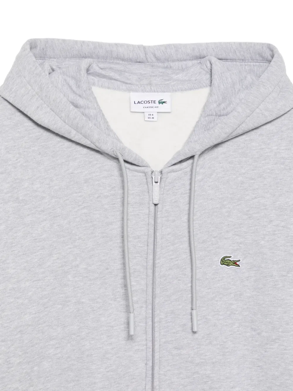 Толстовка на молнии с нашивкой-логотипом Lacoste, серый — фото 3