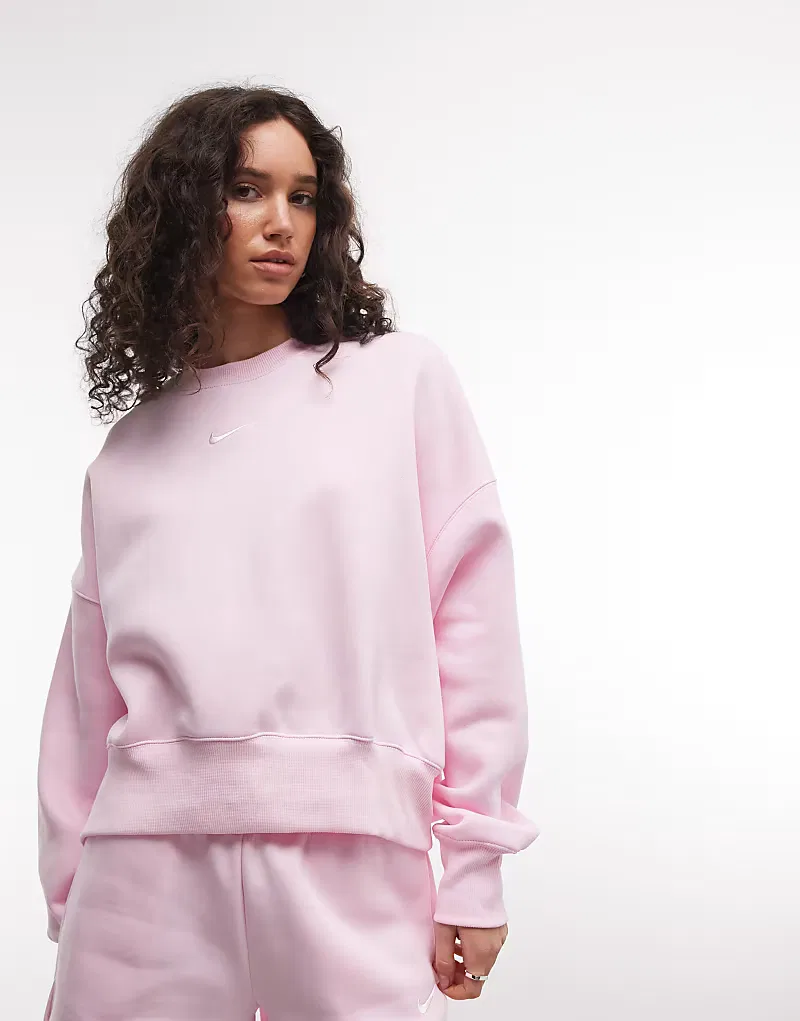 Толстовка Nike Phoenix Fleece оверсайз светло-розовый
