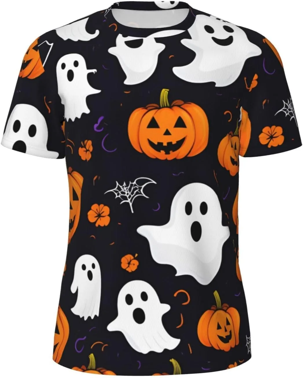 

Футболка мужская летняя с принтом Ghost Horror Halloween Pumpkin, легкая и дышащая SDFHU
