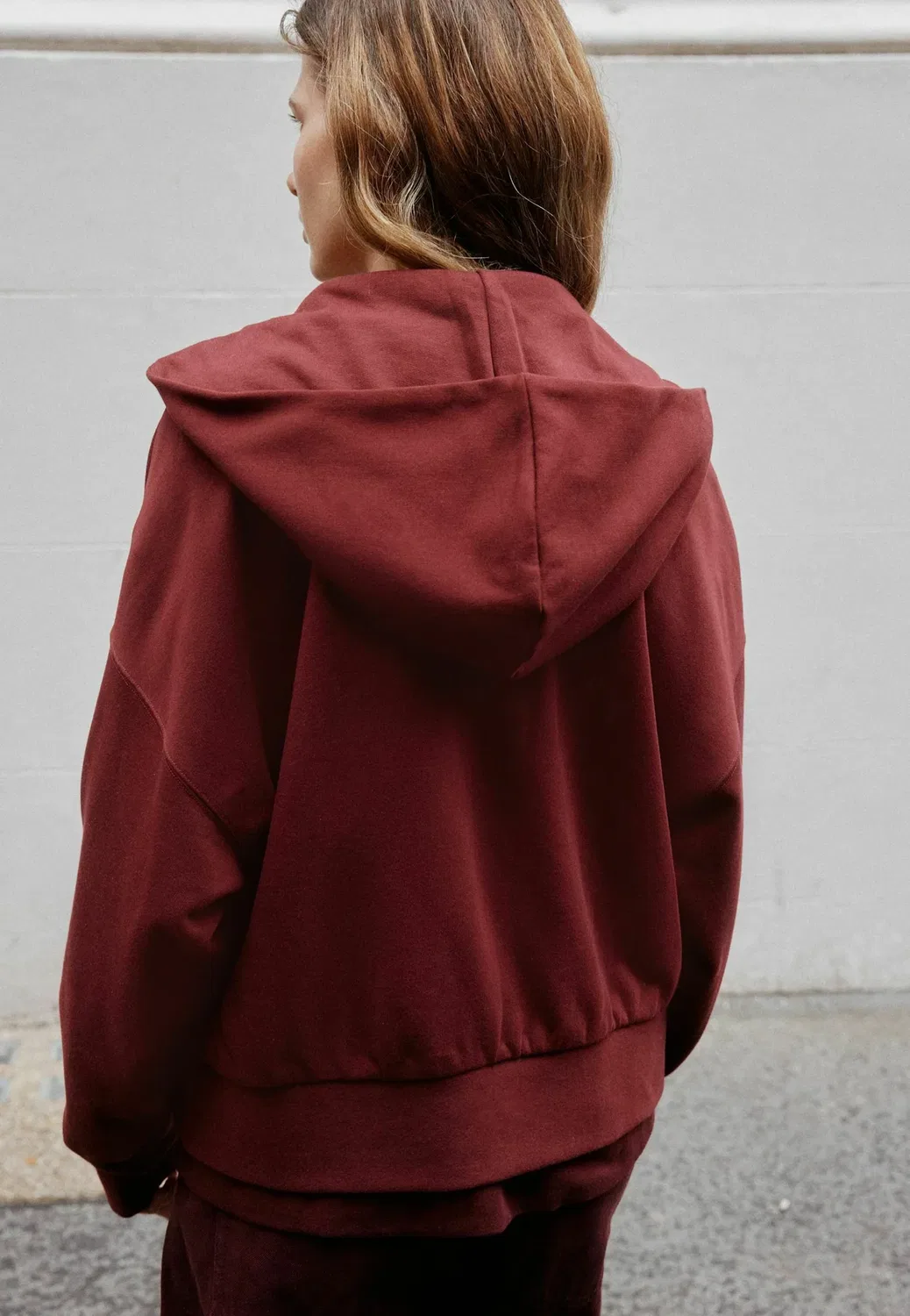 Толстовка с капюшоном на молнии - свитшот на молнии Next, Burgundy Red — фото 2