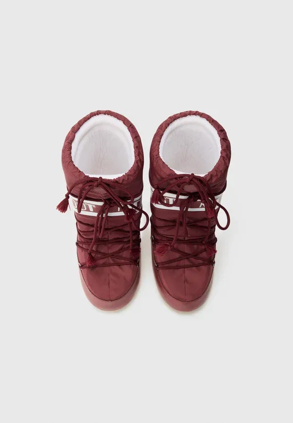 Ботинки с имитации кожи Lace-up Moon Boot Burgundy, бордовый — фото 4