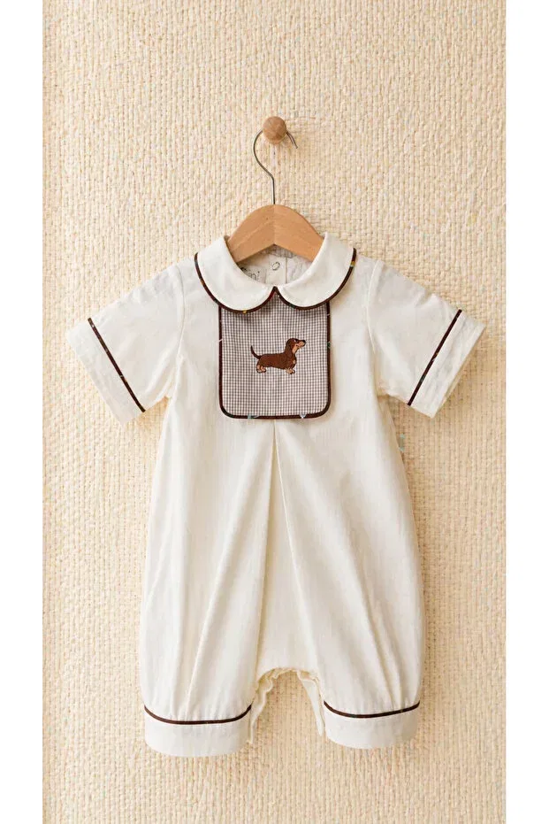 Детский комбинезон с коротким рукавом Noble Hund Molini, Cream