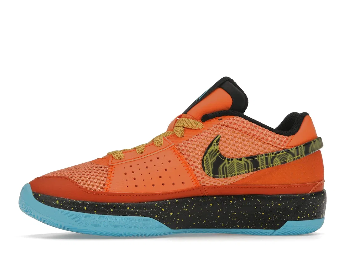 Детские кроссовки с ярким дизайном Nike Ja 1 SE, Bright Mandarin/Opti Yellow-Black-Baltic Blue — фото 3
