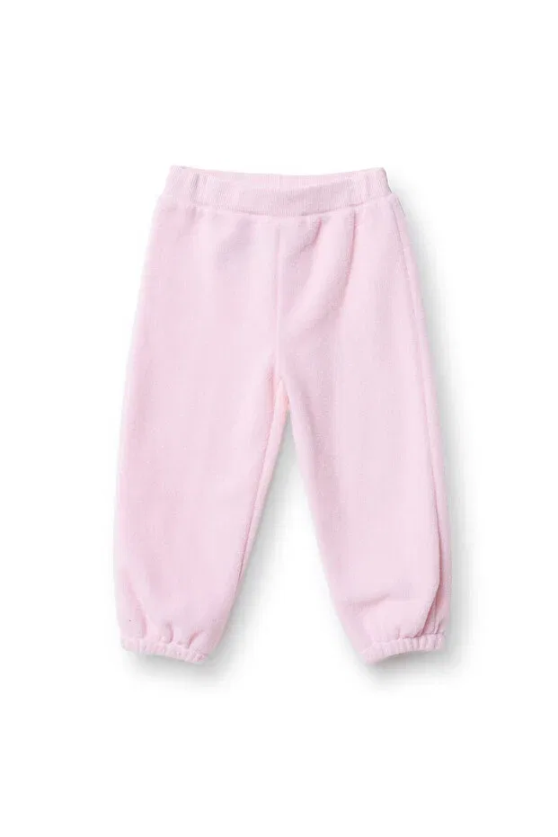 Детские штаны для девочек из флиса с эластичной манжетой Ebebek Hello Baby, Pink
