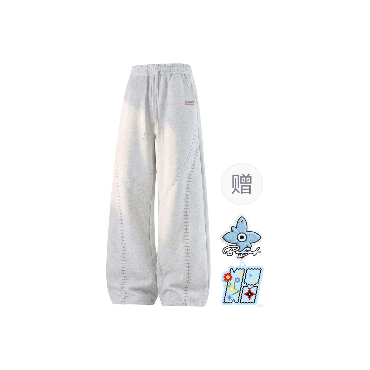Женские брюки повседневные прямого кроя Light Heather Gray WARRIOR