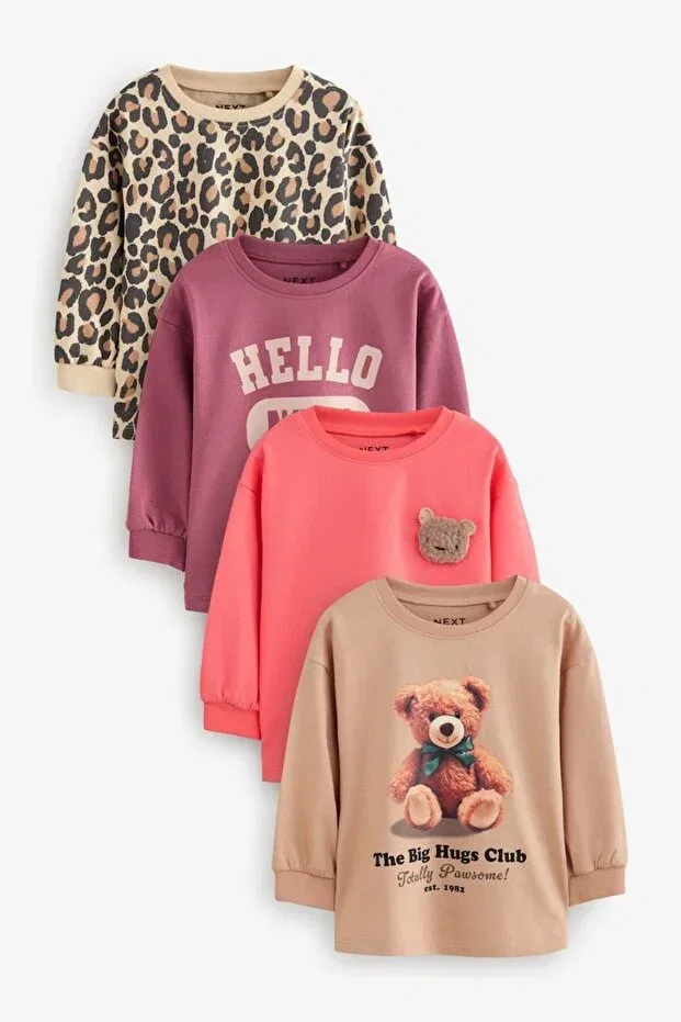 Детский для девочек свитшот с принтом Next Baby, Multicolor